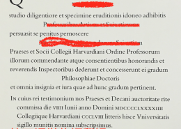 哈佛大學拉丁語學位證樣本